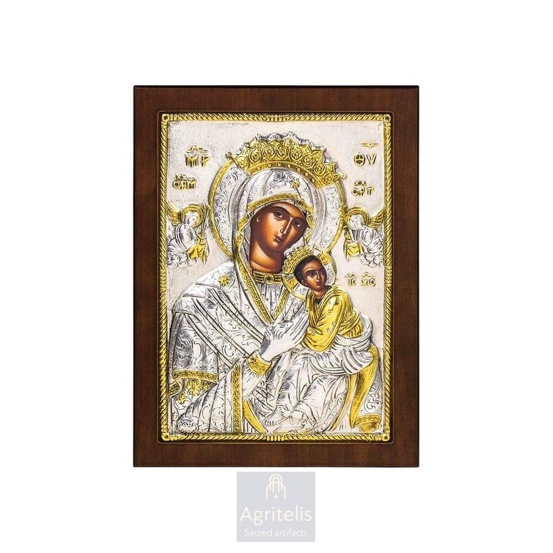 Silver Icon, Agritelis Sacred Artifacts, ieraskevi.com,  Virgin Mary the Expectant 23 x 17cm