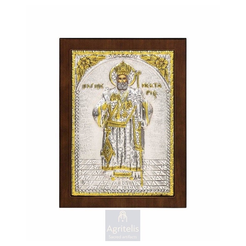 Silver Icon, Agritelis Sacred Artifacts, ieraskevi.com,  Virgin Mary the Expectant 23 x 17cm