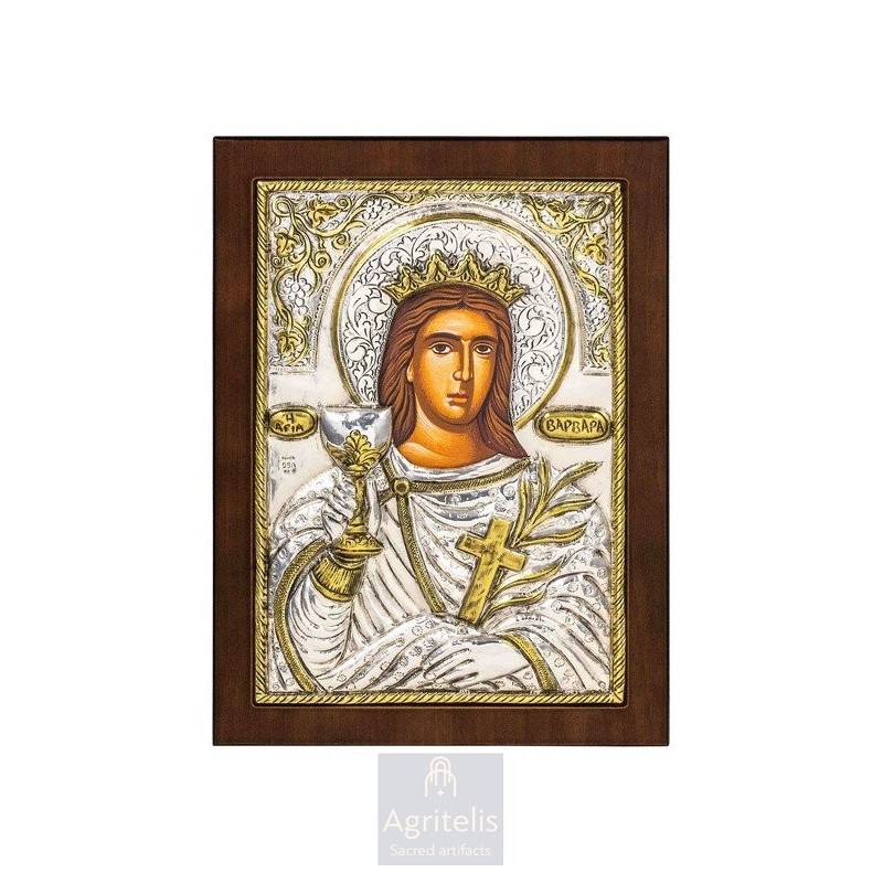 Silver Icon, Agritelis Sacred Artifacts, ieraskevi.com,  Virgin Mary the Expectant 23 x 17cm