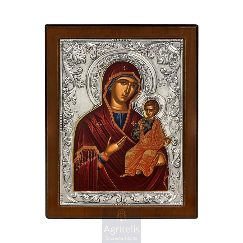 Silver Icon, Agritelis Sacred Artifacts, ieraskevi.com,  Virgin Mary the Expectant 23 x 17cm