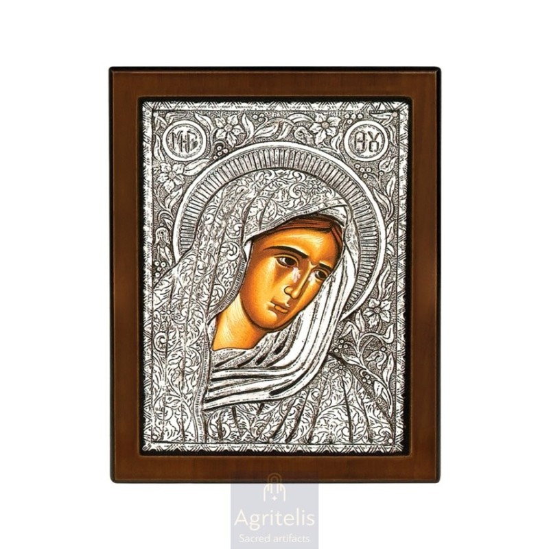 Silver Icon, Agritelis Sacred Artifacts, ieraskevi.com,  Virgin Mary the Expectant 23 x 17cm