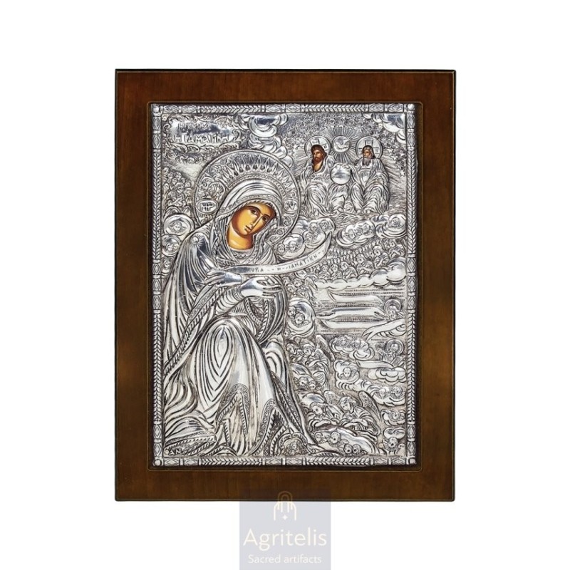 Silver Icon, Agritelis Sacred Artifacts, ieraskevi.com,  Virgin Mary the Expectant 23 x 17cm