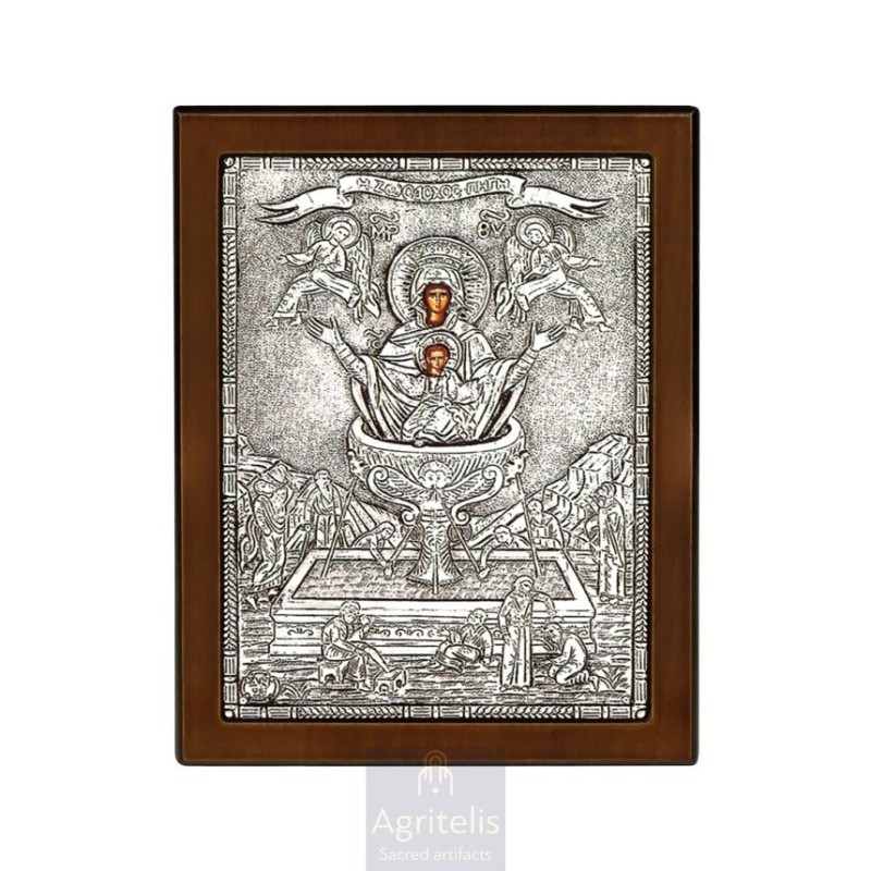 Silver Icon, Agritelis Sacred Artifacts, ieraskevi.com,  Virgin Mary the Expectant 23 x 17cm