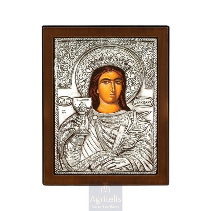 Silver Icon, Agritelis Sacred Artifacts, ieraskevi.com,  Virgin Mary the Expectant 23 x 17cm