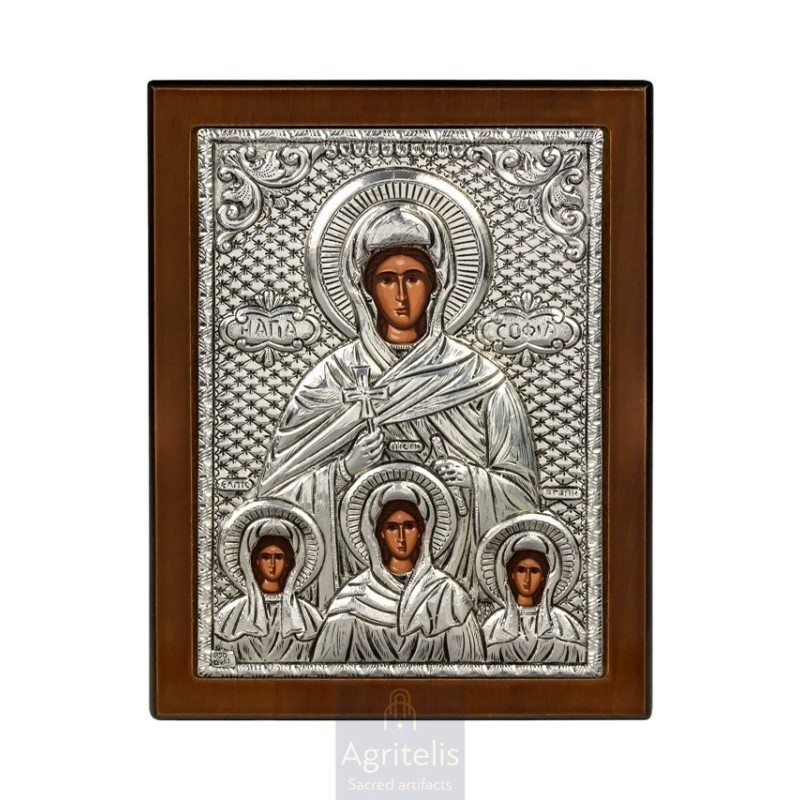 Silver Icon, Agritelis Sacred Artifacts, ieraskevi.com,  Virgin Mary the Expectant 23 x 17cm