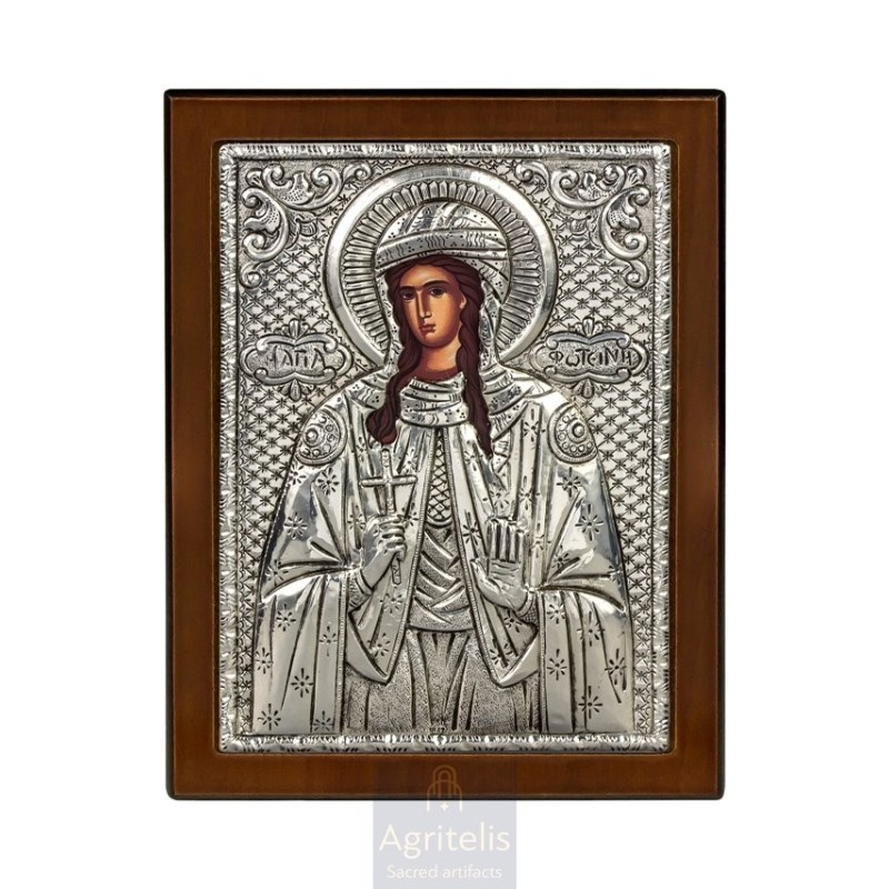 Silver Icon, Agritelis Sacred Artifacts, ieraskevi.com,  Virgin Mary the Expectant 23 x 17cm