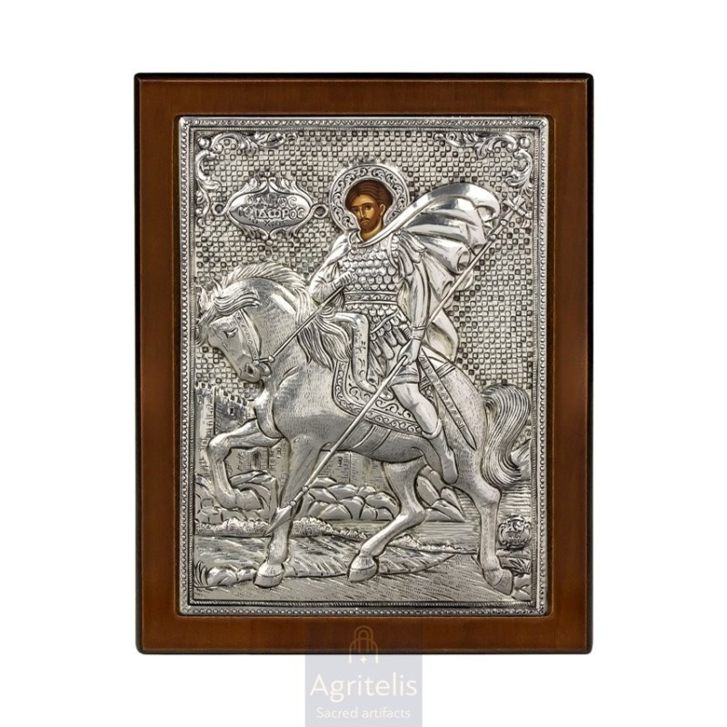 Silver Icon, Agritelis Sacred Artifacts, ieraskevi.com,  Virgin Mary the Expectant 23 x 17cm