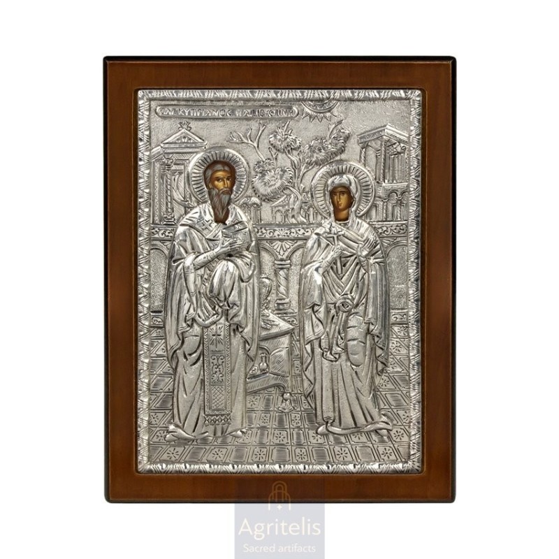 Silver Icon, Agritelis Sacred Artifacts, ieraskevi.com,  Virgin Mary the Expectant 23 x 17cm