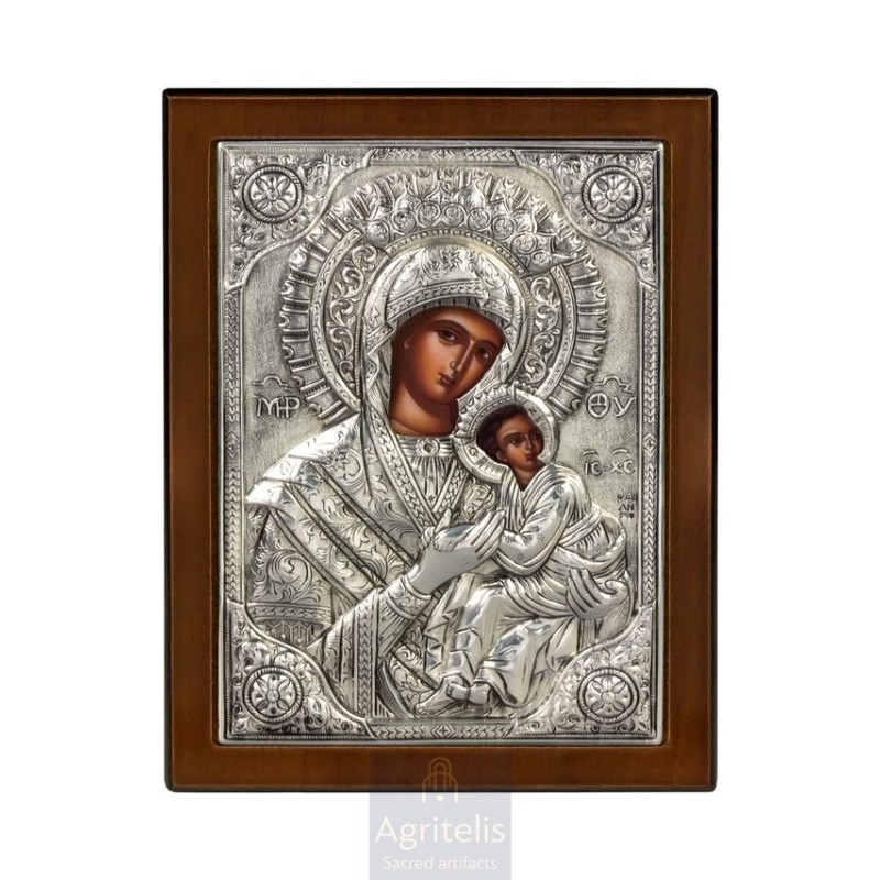 Silver Icon, Agritelis Sacred Artifacts, ieraskevi.com,  Virgin Mary the Expectant 23 x 17cm