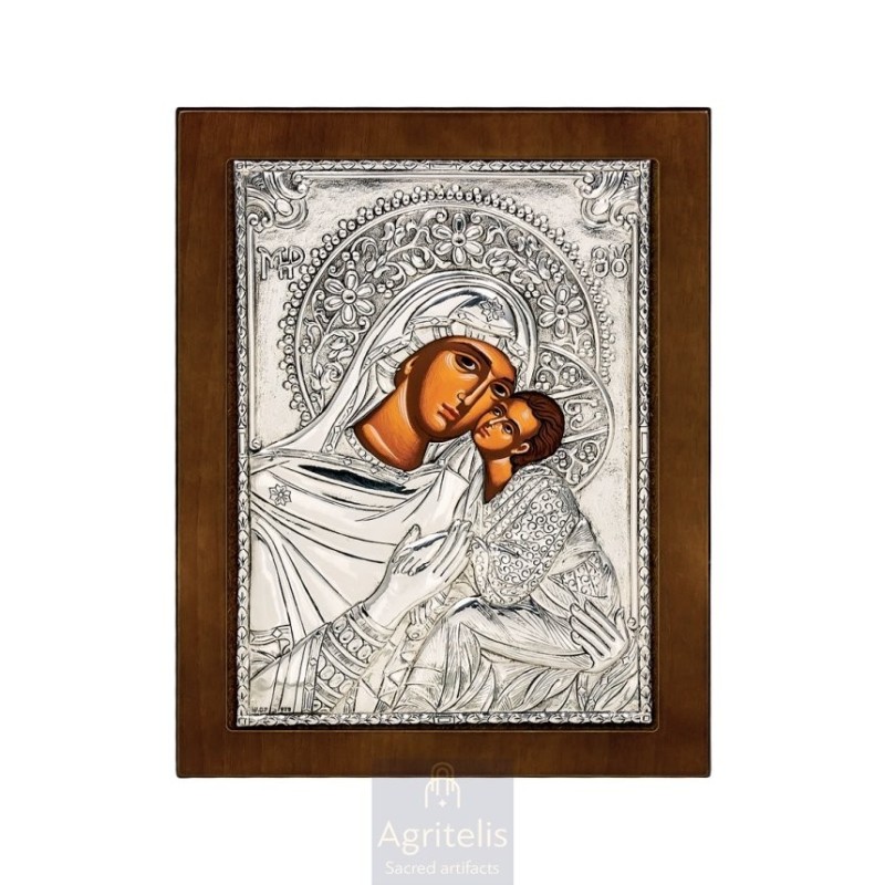 Silver Icon, Agritelis Sacred Artifacts, ieraskevi.com,  Virgin Mary the Expectant 23 x 17cm