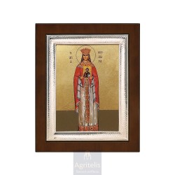 Silver Icon, Agritelis Sacred Artifacts, ieraskevi.com, Saint Theodora 26,5 x 21,5 cm