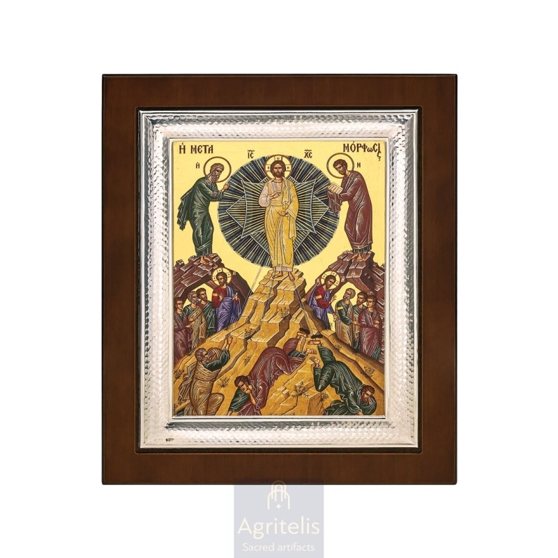 Silver Icon, Agritelis Sacred Artifacts, ieraskevi.com, Dormition of the Theotokos 26,5 x 21,5 cm