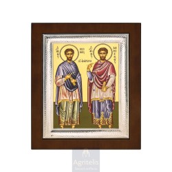 Silver Icon, Agritelis Sacred Artifacts, ieraskevi.com, Saint Sophia and Daughters 26,5 x 21,5 cm