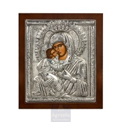 Silver Icon, Agritelis Sacred Artifacts, ieraskevi.com, VIRGIN MARY GLYKOFILOUSA BYZANTINE 27 x 23 cm