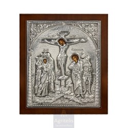 Silver Icon, Agritelis Sacred Artifacts, ieraskevi.com, THE CRUCIFIXION 27 x 23 cm