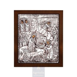 Silver Icon, Agritelis Sacred Artifacts, ieraskevi.com, THE BIRTH OF CHRIST 27 x 23 cm