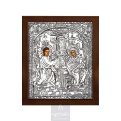 Silver Icon, Agritelis Sacred Artifacts, ieraskevi.com, THE ANNUNCIATION 27 x 23 cm