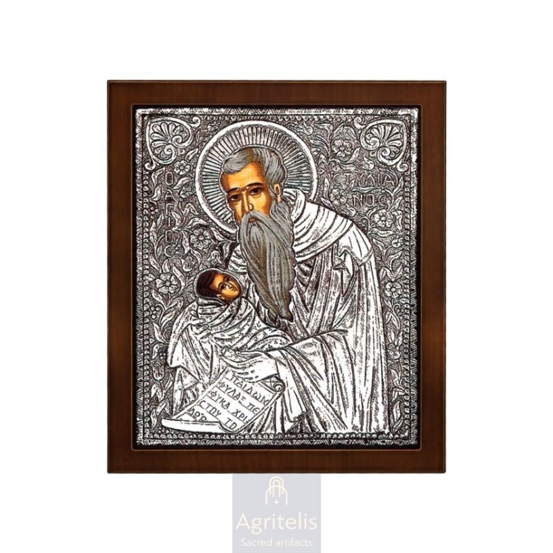 Silver Icon, Agritelis Sacred Artifacts, ieraskevi.com, SAINT STYLIANOS 27 x 23 cm