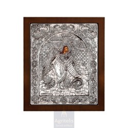 Silver Icon, Agritelis Sacred Artifacts, ieraskevi.com, SAINT JOHN THE FORERUNNER 27 x 23 cm