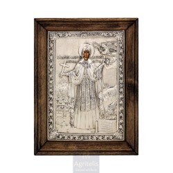 Silver Icon, Agritelis Sacred Artifacts, ieraskevi.com, Saint Anastasia the Pharmakolytria Dimension 29 x 22cm