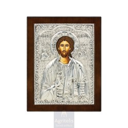 Silver Icon, Agritelis Sacred Artifacts, ieraskevi.com, Christ 24 x 19cm