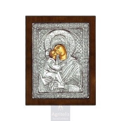 Silver Icon, Agritelis Sacred Artifacts, ieraskevi.com, Virgin Mary Glykofilousa 24 x 19cm