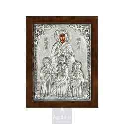 Silver Icon, Agritelis Sacred Artifacts, ieraskevi.com, Saint Sophia 24 x 19cm.