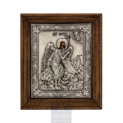 Silver Icon, Agritelis Sacred Artifacts, ieraskevi.com, SAINT JOHN THE FORERUNNER 26.5 x 22.5 cm