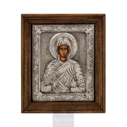 Silver Icon, Agritelis Sacred Artifacts, ieraskevi.com, SAINT ANASTASIA THE PHARMACOLYTRIA 26.5 x 22.5 cm