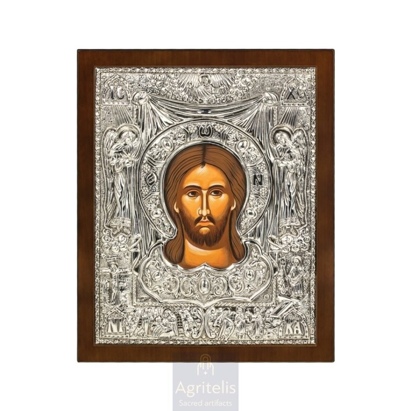 Silver Icon, Agritelis Sacred Artifacts, ieraskevi.com, THE HANDKERCHIEF OF CHRIST 31 x 25 cm