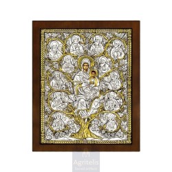 Silver Icon, Agritelis Sacred Artifacts, ieraskevi.com, VIRGIN MARY, THE VINE 31 x 25 cm