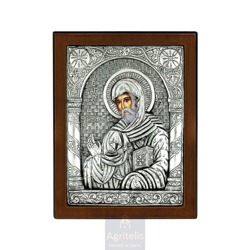 Silver Icon, Agritelis Sacred Artifacts, ieraskevi.com, SAINT DIONYSIUS 18 x 14 cm