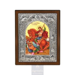 Silver Icon, Agritelis Sacred Artifacts, ieraskevi.com, SAINT DEMETRIUS 29 x 23 cm