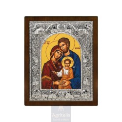 Silver Icon, Agritelis Sacred Artifacts, ieraskevi.com, Holy Family 29 x 23 cm