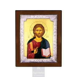 Silver Icon, Agritelis Sacred Artifacts, ieraskevi.com, Christ 28 x 22 cm