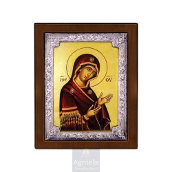 Silver Icon, Agritelis Sacred Artifacts, ieraskevi.com, Virgin Mary Deomeni 28 x 22 cm