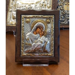 Silver Icon, Agritelis Sacred Artifacts, ieraskevi.com, Virgin Mary Brephokratousa Dimension 18 x 15.5 cm