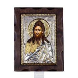 Silver Icon, Agritelis Sacred Artifacts, ieraskevi.com, Saint John the Baptist Theme B 24 x 18.5 cm