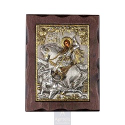 Silver Icon, Agritelis Sacred Artifacts, ieraskevi.com, Saint Demetrius 24 x 18.5 cm