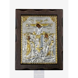 Silver Icon, Agritelis Sacred Artifacts, ieraskevi.com, The Crucifixion 25 x 19.5 cm