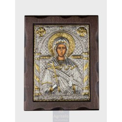 Silver Icon, Agritelis Sacred Artifacts, ieraskevi.com, Saint Marina 25 x 19.5 cm