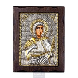 Silver Icon, Agritelis Sacred Artifacts, ieraskevi.com, Saint Kyriaki 25 x 19.5 cm