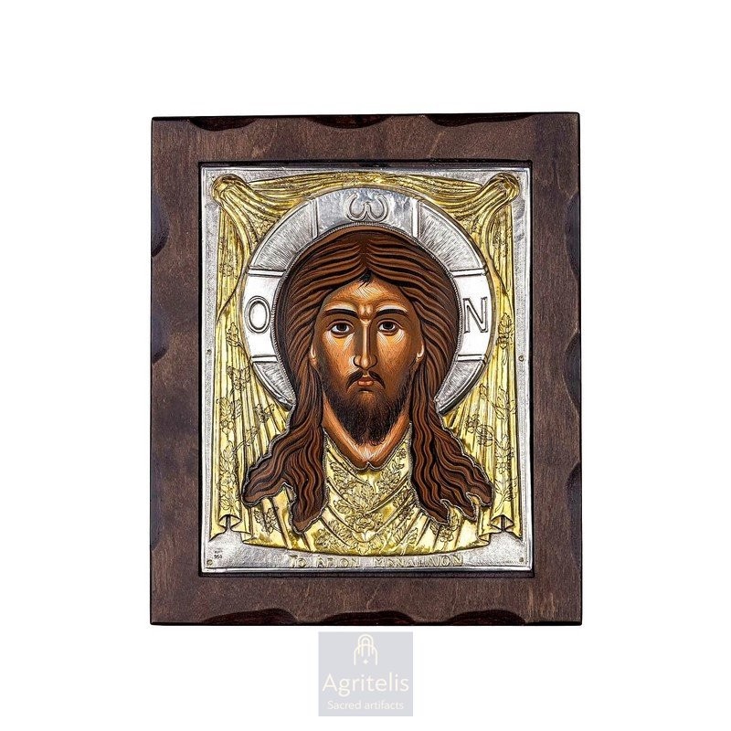 Silver Icon, Agritelis Sacred Artifacts, ieraskevi.com, The Holy Handkerchief 29.5 x 24.5 cm