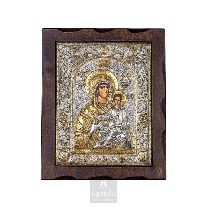 Silver Icon, Agritelis Sacred Artifacts, ieraskevi.com, Panagia Odigitria 34 x 28 cm