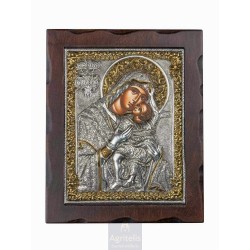 Silver Icon, Agritelis Sacred Artifacts, ieraskevi.com, Panagia Kardiotissa 34 x 28 cm