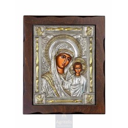 Silver Icon, Agritelis Sacred Artifacts, ieraskevi.com, Panagia of Kazan 34 x 28 cm