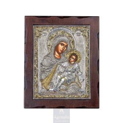 Silver Icon, Agritelis Sacred Artifacts, ieraskevi.com, Panagia Brephokratousa 34 x 28 cm