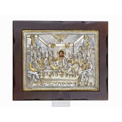 Silver Icon, Agritelis Sacred Artifacts, ieraskevi.com, Mystical Supper 34 x 28 cm