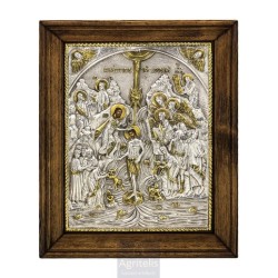 Silver Icon, Agritelis Sacred Artifacts, ieraskevi.com, Baptism 34 x 28 cm