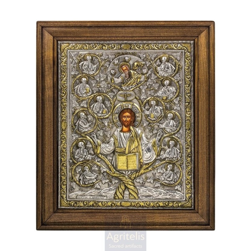 Silver Icon, Agritelis Sacred Artifacts, ieraskevi.com, The Vine 48 x 40 cm